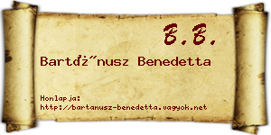 Bartánusz Benedetta névjegykártya